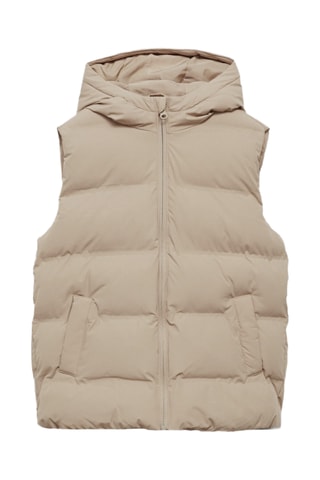 Gilet matelassé à capuche - Gris