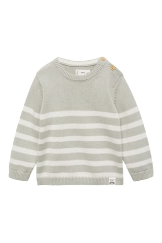 Pull-over maille détail boutons - Vert d'eau