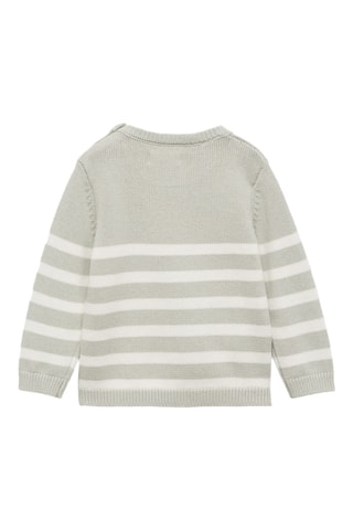 Pull-over maille détail boutons - Vert d'eau