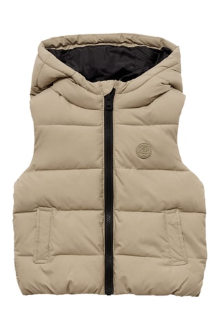Gilet matelassé à capuche - Ivoire