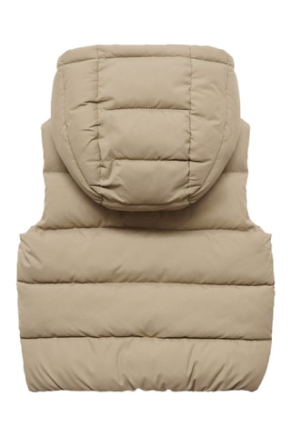 Gilet matelassé à capuche - Ivoire