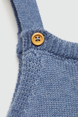 Salopette maille coton - Bleu