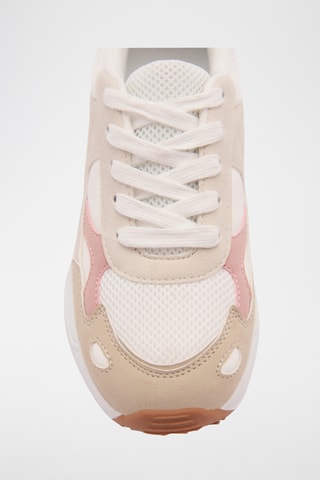 Tennis combinées à lacets - Rose pâle