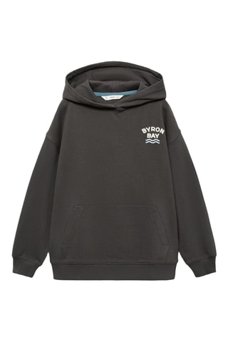 Sweat-shirt imprimé capuche - Anthracite