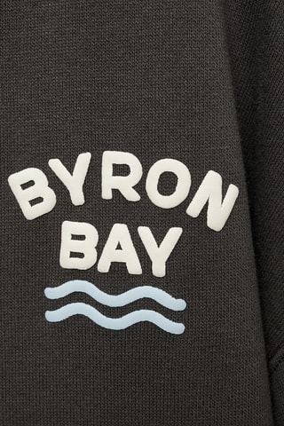 Sweat-shirt imprimé capuche - Anthracite