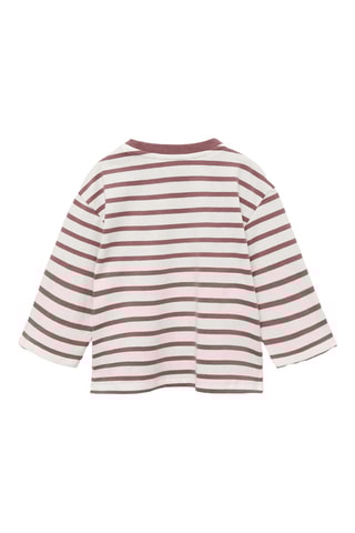 T-shirt coton à rayures - Bordeaux