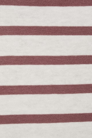T-shirt coton à rayures - Bordeaux