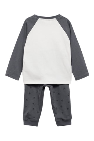 Pyjama long panda - Gris foncé