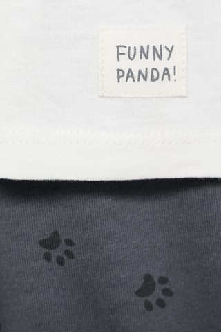 Pyjama long panda - Gris foncé