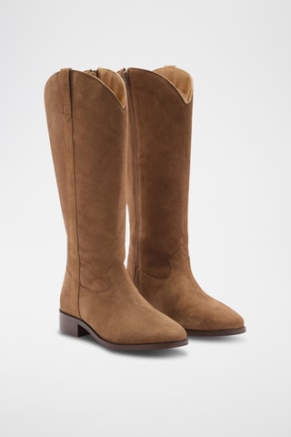 Bottes cowboy cuir - Camel