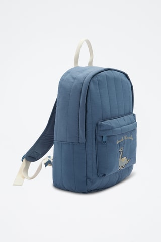 Sac à dos détail brodé - Bleu