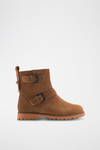 Bottines cuir boucles - Marron