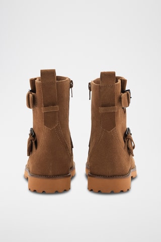 Bottines cuir boucles - Marron