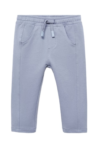 Pantalon taille élastique - Bleu