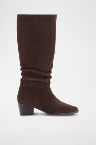 Bottes hautes cuir - Café