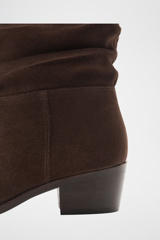 Bottes hautes cuir - Café