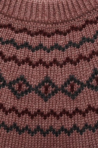 Pull-over jacquard - Bordeaux