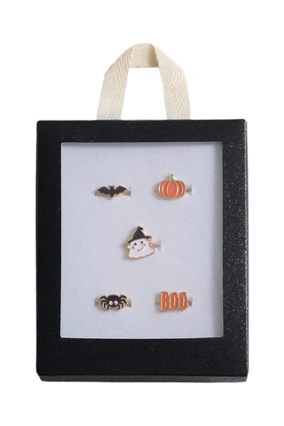 Lot 5 bagues Halloween - Noir