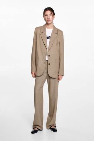 Veste pied-de-poule - Beige