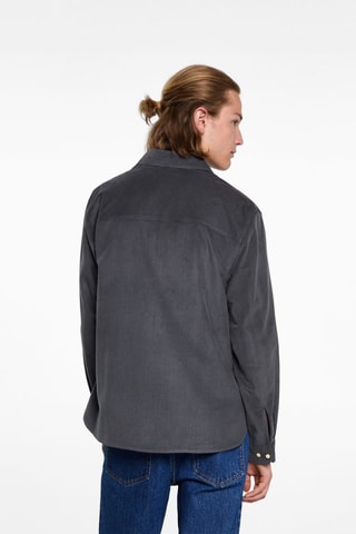 Chemise velours côtelé regular fit - Anthracite