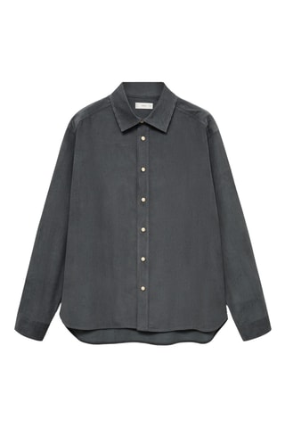 Chemise velours côtelé regular fit - Anthracite