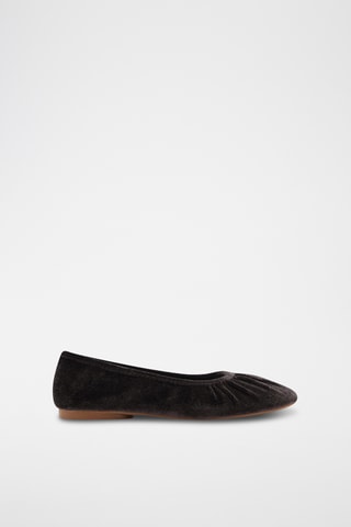 Ballerines velours - Café