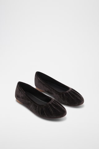 Ballerines velours - Café