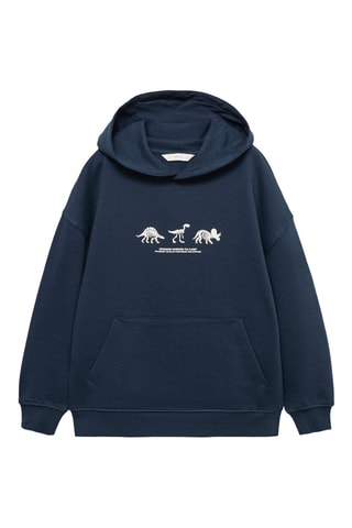 Sweat-shirt imprimé dinosaures - Bleu marine