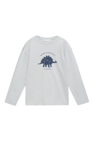 T-shirt imprimé dinosaure - Gris clair