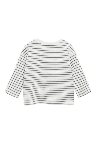 T-shirt manches longues rayures - Gris