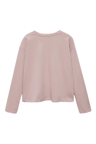 T-shirt brodé perles - Rose