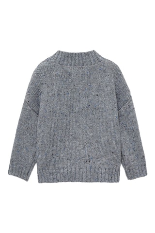 Cardigan maille fermeture Éclair - Gris chiné