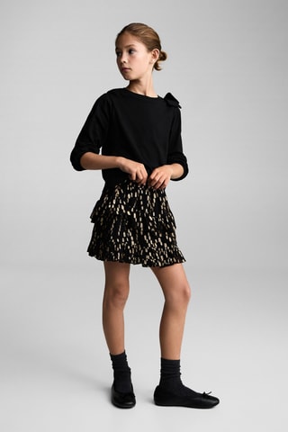 T-shirt coton noeud - Noir