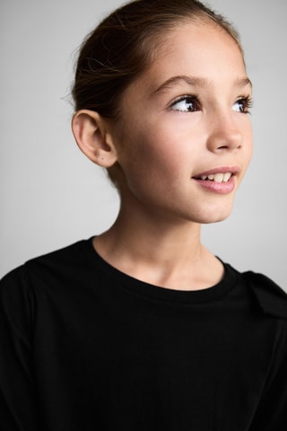 T-shirt coton noeud - Noir