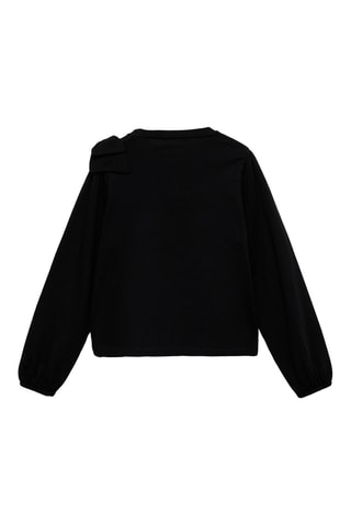 T-shirt coton noeud - Noir