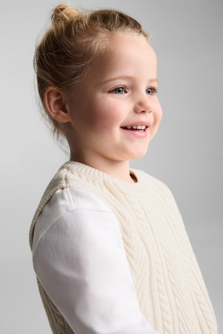 Pull sans manches - Blanc cassé