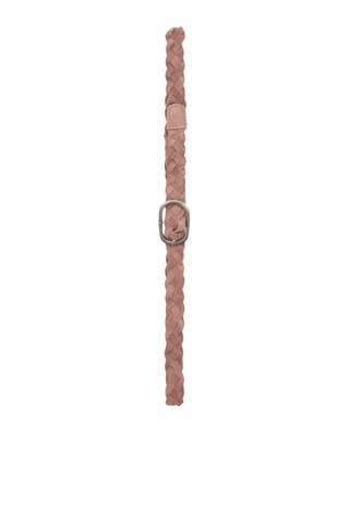 Ceinture en cuir tressée - Rose pâle