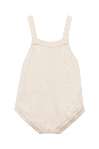 Barboteuse maille poche - Sable