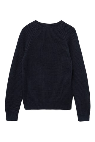 Pull-over maille détail boutons - Bleu marine