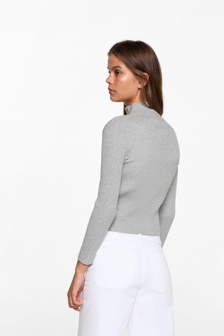 Cardigan maille fermeture Éclair - Gris