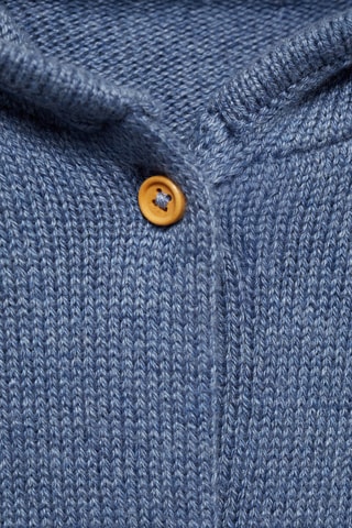 Pull-over maille capuche - Bleu