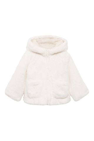 Manteau fausse fourrure - Blanc
