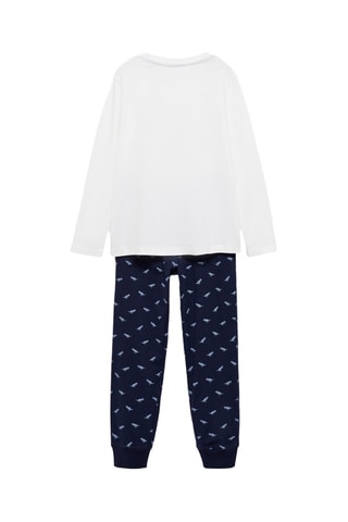 Pyjama long en coton - Bleu marine