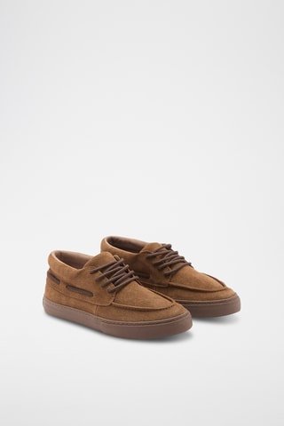 Chaussures bateau cuir - Marron