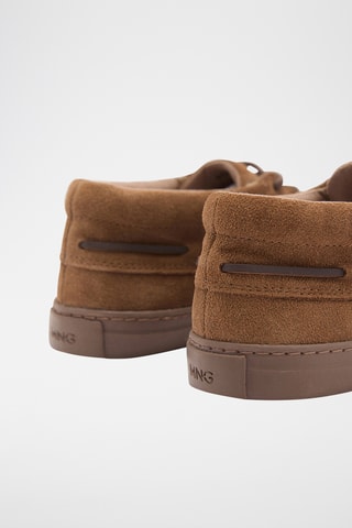 Chaussures bateau cuir - Marron