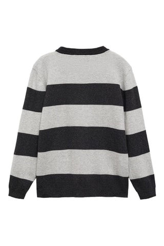Pull-over en maille à rayures - Anthracite