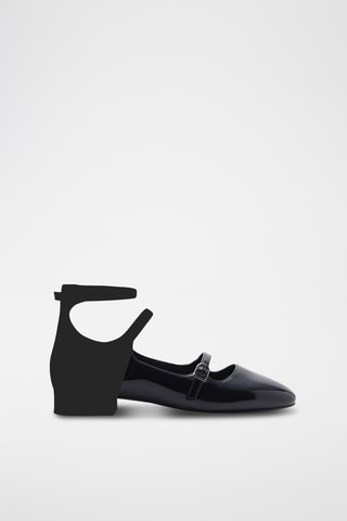 Chaussures vernies boucles - Bleu foncé