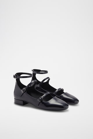 Chaussures vernies boucles - Bleu foncé