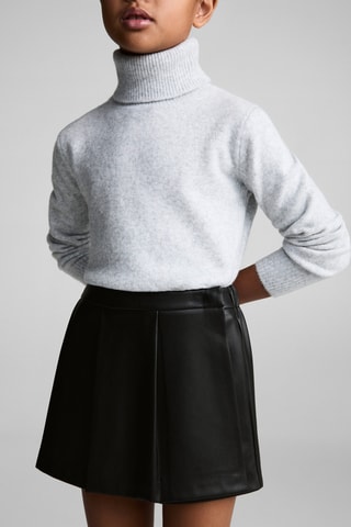 Jupe short similicuir - Noir