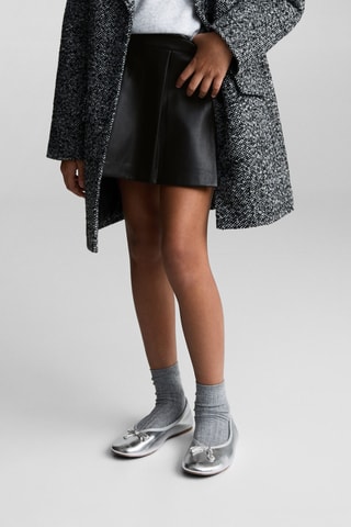 Jupe short similicuir - Noir